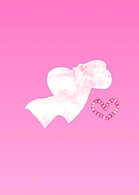 リボンハートレッド