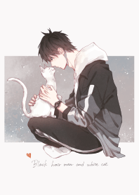 Black hair cat men