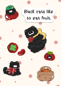Black cats like to eat fruit.1