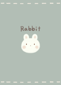 Fluffy Rabbit -smoky green-