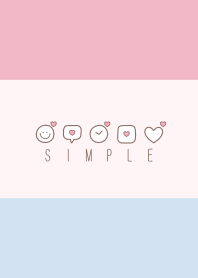 シンプルハート(ピンク ブルー) V.32