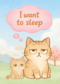 Sleepy Bored Cat
