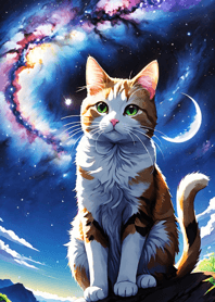 Night Moon Star Cat 2F1B1D