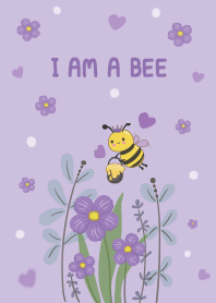 I am a cute little bee (purple pastel)