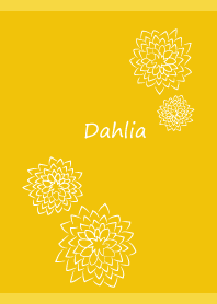 Dahlia Day on yellow