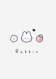 Rabbit & Strawberry |gray navy.