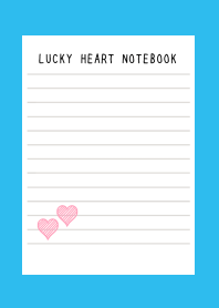 LUCKY HEART NOTEBOOK-BLUE-GREEN