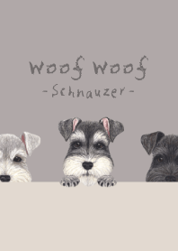 Woof Woof - Schnauzer - GRAY