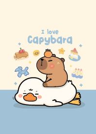 คาปิบาร่ากับต้าวห่านน่ารัก