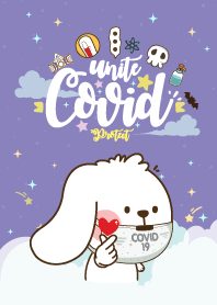 กระต่ายอุ๋ง โควิด-19 สีม่วง