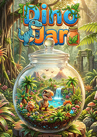 Dinosaurs in a glass jar 2