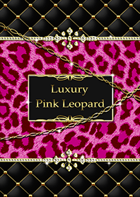 Luxury Pink Color Leopard Pattern Line Theme Line Store