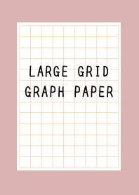 LARGE ORANGE GRID GRAPH PAPER/DUSTY PINK