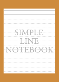 SIMPLE GRAY LINE NOTEBOOK/BROWN/ORANGE
