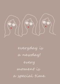 everyday is a newday (dusty beige)