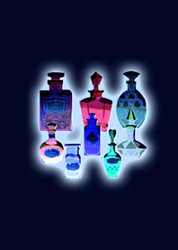 香水グリーン紺色