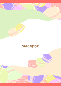 colorful macaron on red JP