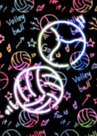 Neon volleyball theme