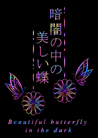 Beautiful butterfly in the dark