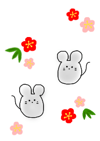 シンプル ねずみきせかえ#子年(ねずみどし)