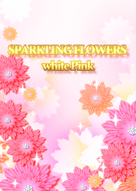 SPARKLING FLOWERS white Pink
