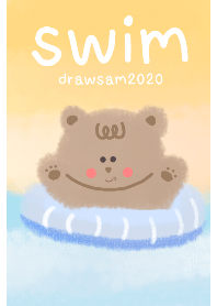 Cherry bears swim