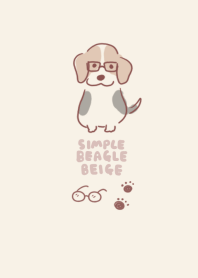 simple beagle glasses beige