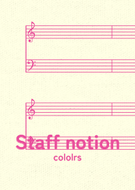 staff notation2 Deep shell pink