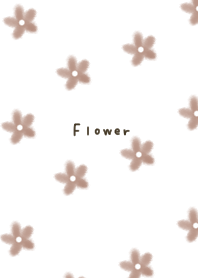 Cute brown watercolor floral pattern.