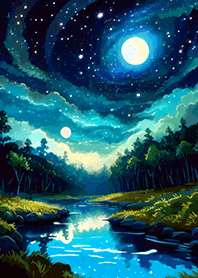 Beautiful starry night view#1350