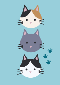 Simple cats/blue green ver.2