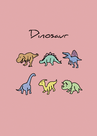 ベージュとピンク : 恐竜