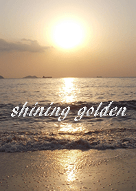 Sunlight makes the sea and sky golden