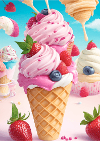 ไอศกรีมสตอเบอรี่