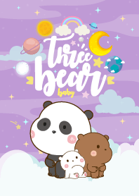 หมีเเด็กน้อย กาแล็กซี่ สีม่วง