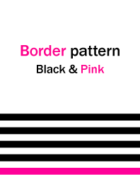 Border pattern -Black Vividpink-