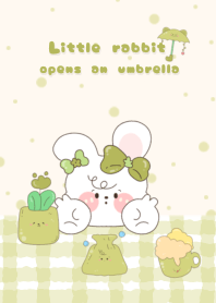 Little rabbit opens an  umbrella2