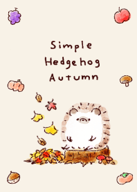 simple hedgehog autumn beige red