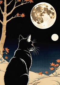 Cat under the Moon C2005a