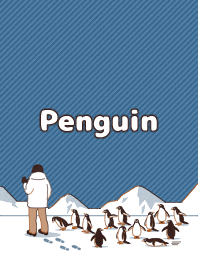 Animal 008-2 (Penguin/White/Indigo Blue)