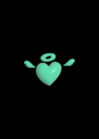 gothic lolita green black white heart