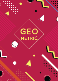 Geometric Maroon Flush