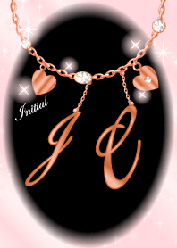 【J&C】イニシャル運気UP!ピンクゴールド