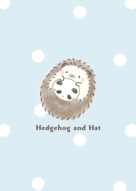 Hedgehog and Hat -panda- blue dot