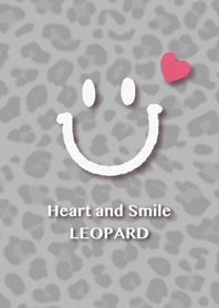 Heart and Smile on leopard gray