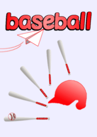 baseball red helmet and paper-airplane