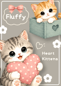 yellow Fluffy Heart Kittens