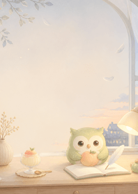 Lime Owl Peach Pudding Desk