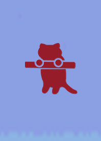 Pictogram of a cat with a stick 3