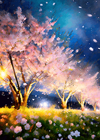 美しい夜桜の着せかえ#2902